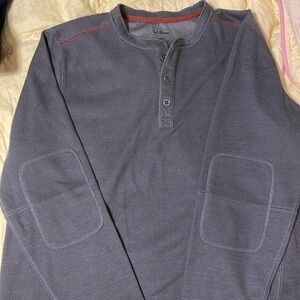 L. L. Bean men’s long sleeve elbow patch henley